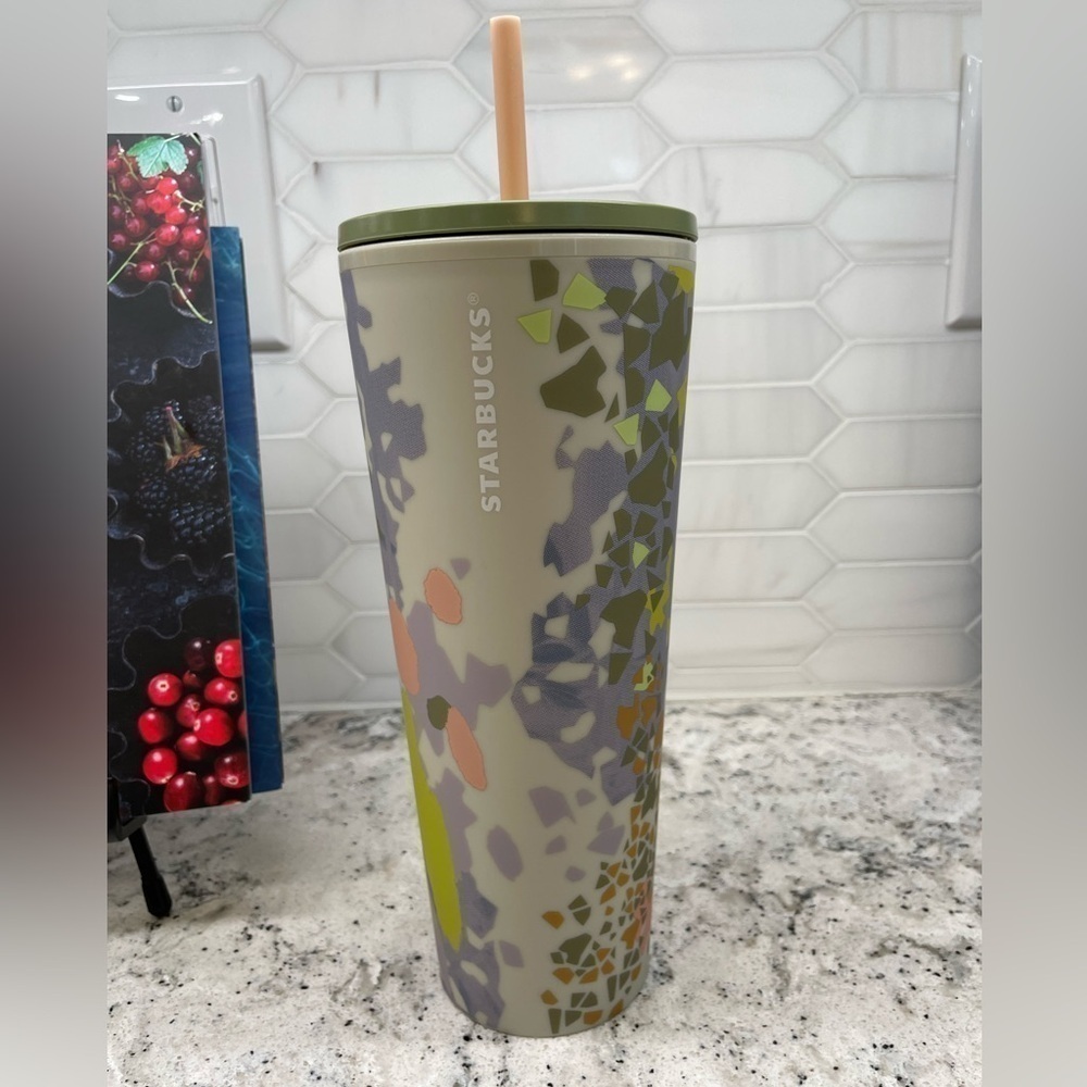 Starbucks Fall 2024 Pastel Multi Color Shapes. Matte Soft Touch Tumbler. NWT. - Picture 3 of 8